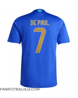 Argentina Rodrigo De Paul #7 Tricou Fotbal Replică Copa America 2024 Barbati Deplasare